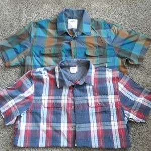 Van's Plaid men's dress shirts Lot of 2 size XL